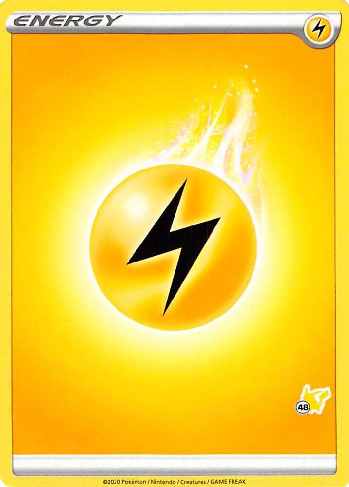 Lightning Energy (#48 Pikachu Stamped) card from Battle Academy 2022