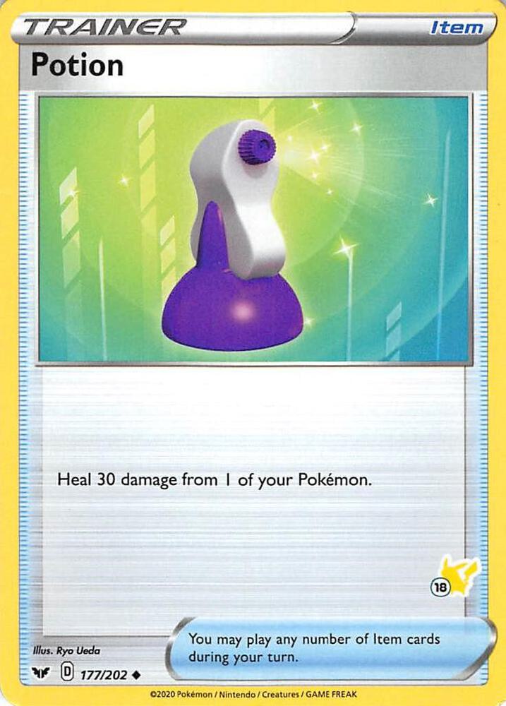 Potion (#18 Pikachu Stamped) 177/202 card from Battle Academy 2022