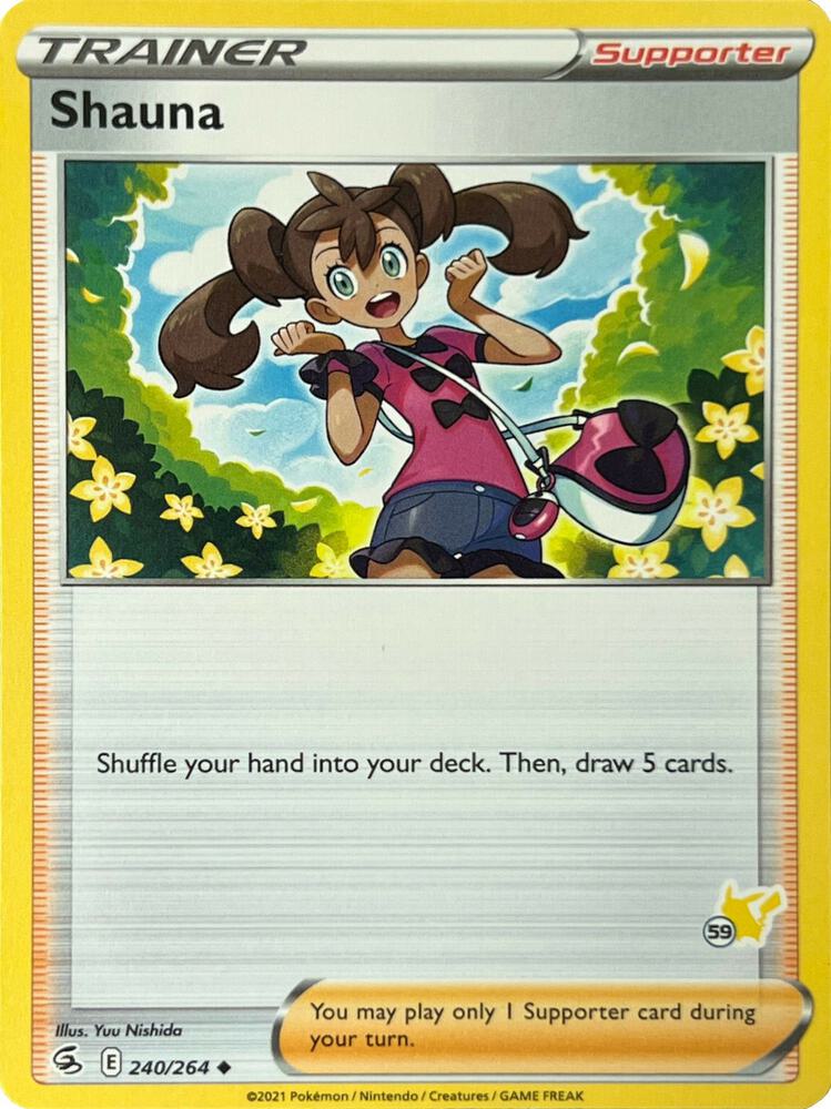 Shauna (#59 Pikachu Stamped) 240/264 card from Battle Academy 2022