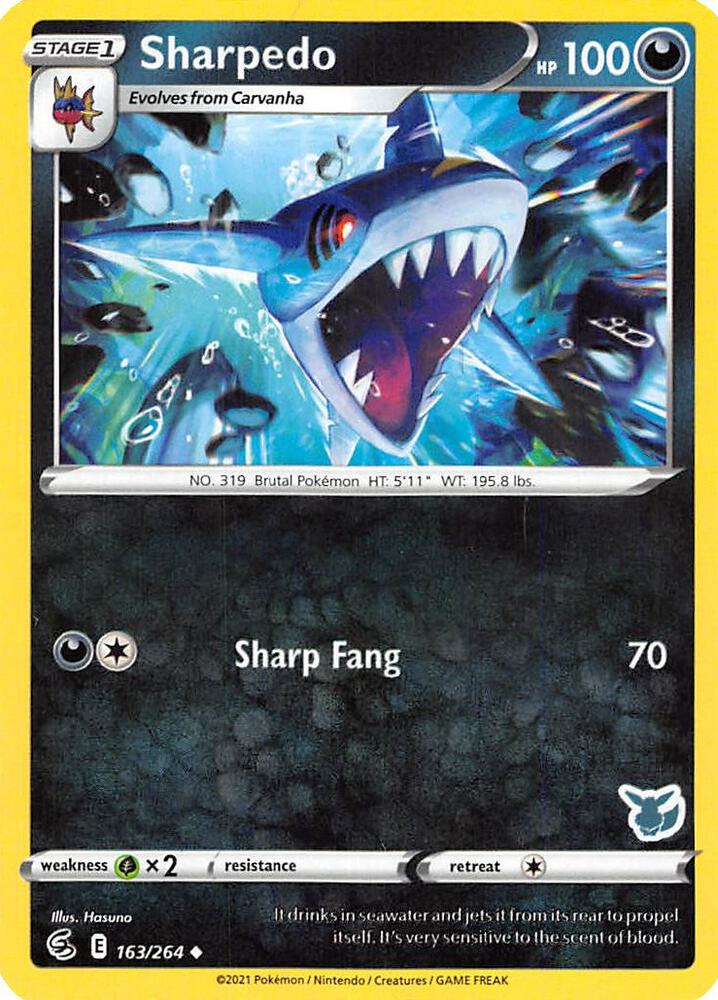 Sharpedo (Eevee Stamped) 163/264 card from Battle Academy 2022