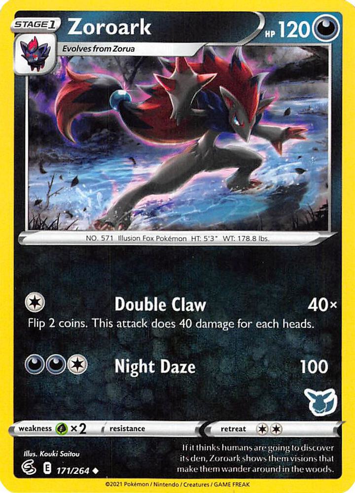 Zoroark (Eevee Stamped) 171/264 card from Battle Academy 2022