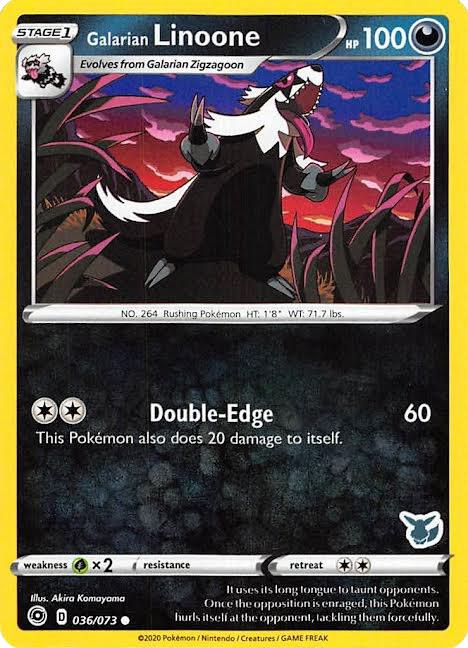 Galarian Linoone (Eevee Stamped) 036/073 card from Battle Academy 2022