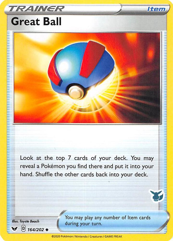 Great Ball (Eevee Stamped) 164/202 card from Battle Academy 2022