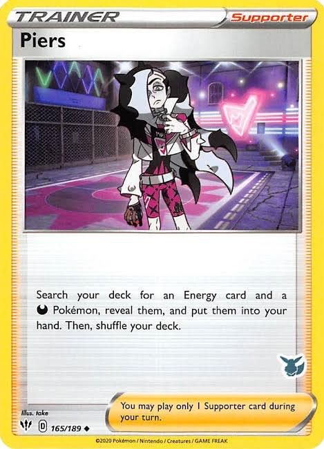 Piers (Eevee Stamped) 165/189 card from Battle Academy 2022