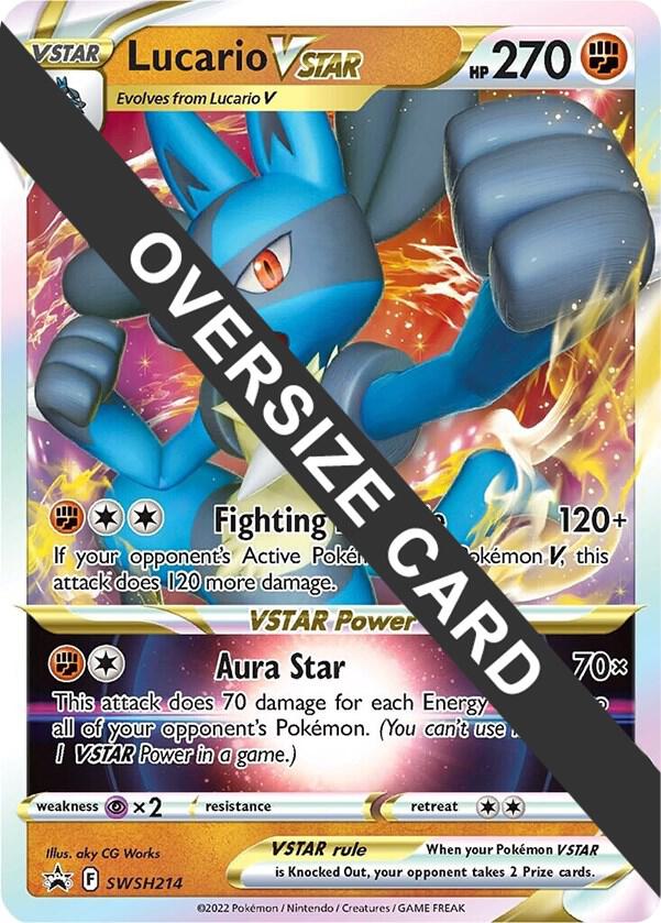 Lucario VSTAR SWSH214 card from Jumbo Cards