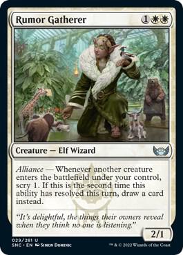Rumor Gatherer 29 card from Streets of New Capenna