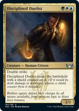 Disciplined Duelist 182 card from Streets of New Capenna