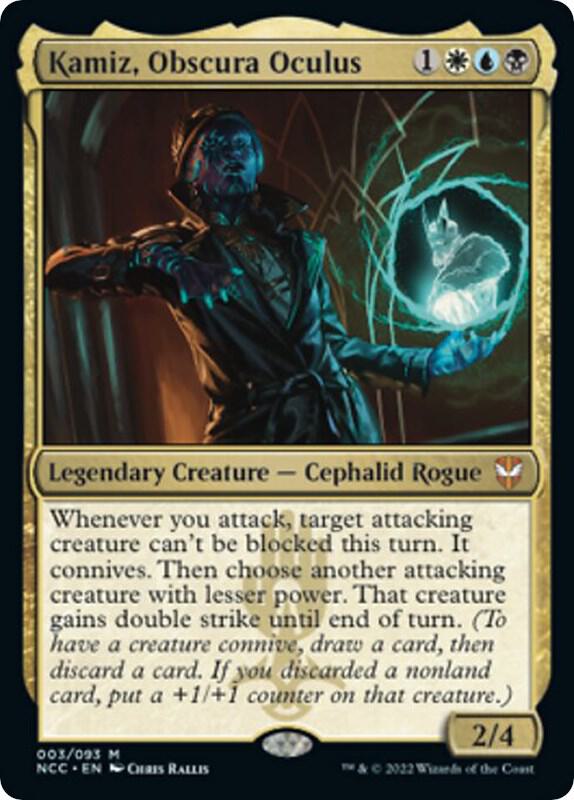 Kamiz, Obscura Oculus 3 card from Commander: Streets of New Capenna