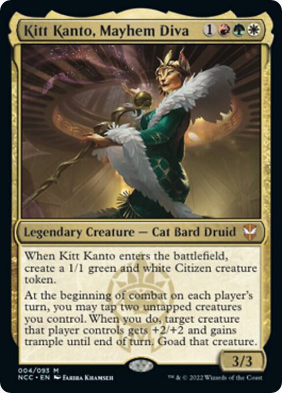 Kitt Kanto, Mayhem Diva 4 card from Commander: Streets of New Capenna