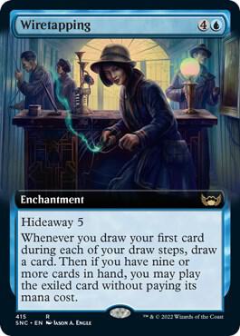 Wiretapping (Extended Art) 415 card from Streets of New Capenna