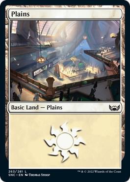 Plains 263 card from Streets of New Capenna