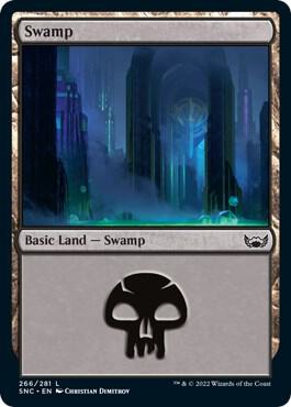 Swamp 266 card from Streets of New Capenna
