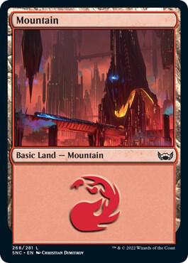 Mountain 268 card from Streets of New Capenna
