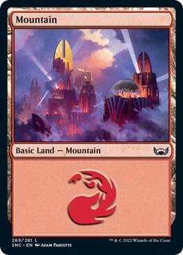 Mountain 269 card from Streets of New Capenna