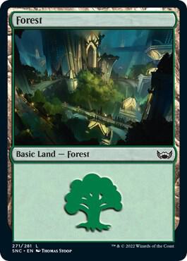 Forest 271 card from Streets of New Capenna