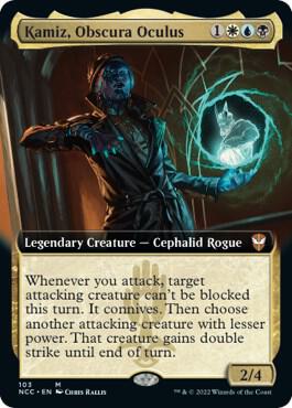 Kamiz, Obscura Oculus (Extended Art) 103 card from Commander: Streets of New Capenna