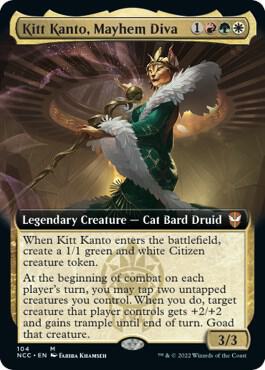 Kitt Kanto, Mayhem Diva (Extended Art) 104 card from Commander: Streets of New Capenna