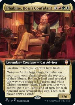 Phabine, Boss's Confidant (Extended Art) 108 card from Commander: Streets of New Capenna