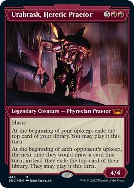 Urabrask, Heretic Praetor (Showcase) (Foil Etched) 446 card from Streets of New Capenna
