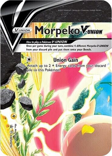Morpeko V-Union SWSH215 card from SWSH: Sword & Shield Promo Cards