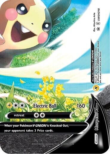 Morpeko V-Union SWSH218 card from SWSH: Sword & Shield Promo Cards