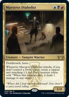Maestros Diabolist 200 card from Streets of New Capenna