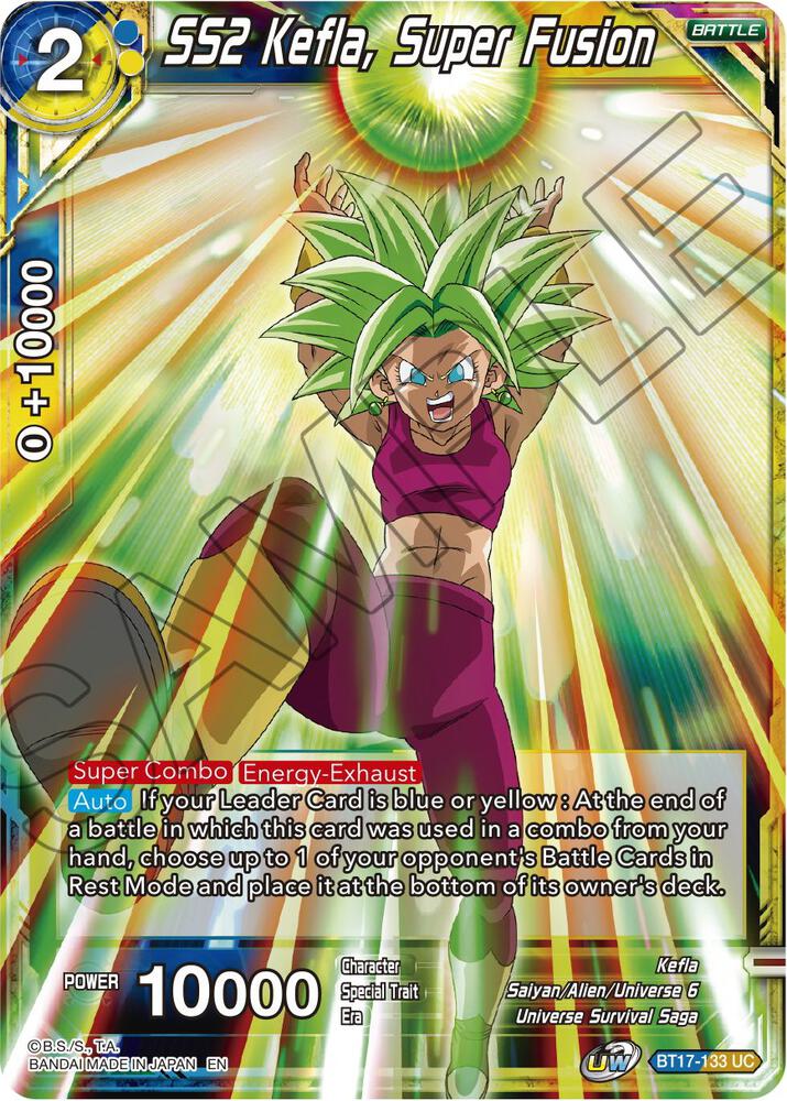 SS2 Kefla, Super Fusion BT17-133 card from Ultimate Squad