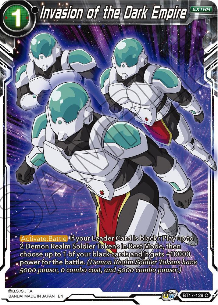 Invasion of the Dark Empire BT17-129 card from Ultimate Squad
