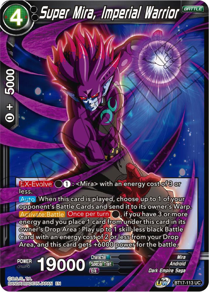 Super Mira, Imperial Warrior BT17-113 card from Ultimate Squad