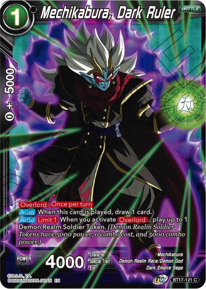 Mechikabura, Dark Ruler BT17-121 card from Ultimate Squad