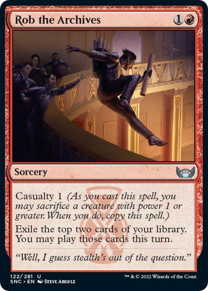 Rob the Archives 122 card from Streets of New Capenna