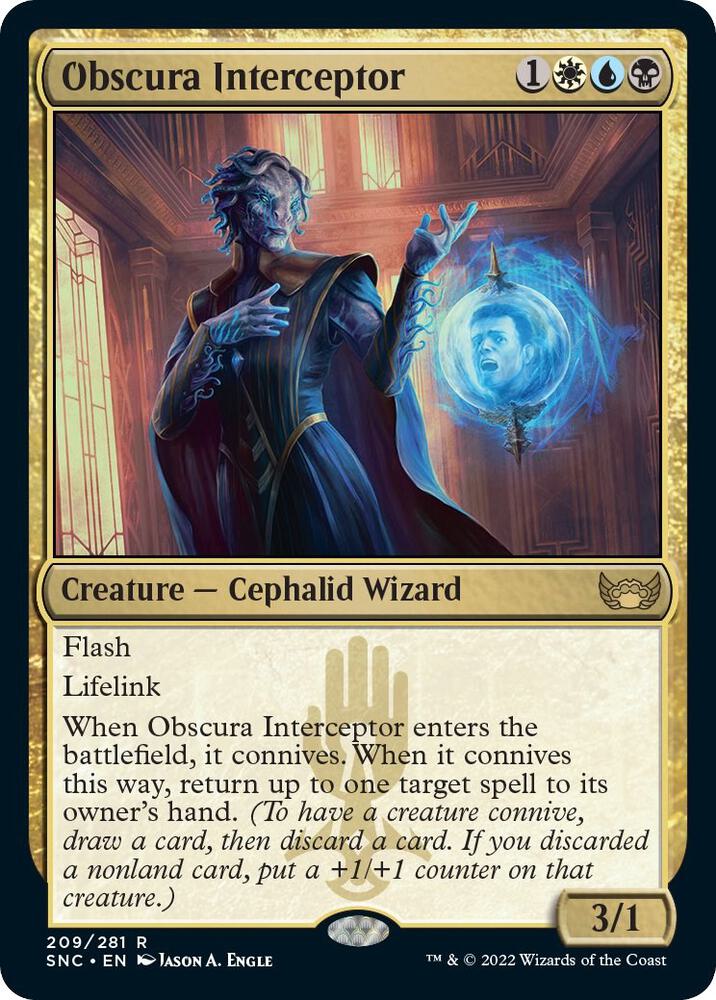 Obscura Interceptor 209 card from Streets of New Capenna