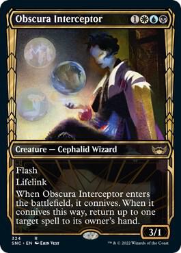 Obscura Interceptor (Showcase) 324 card from Streets of New Capenna