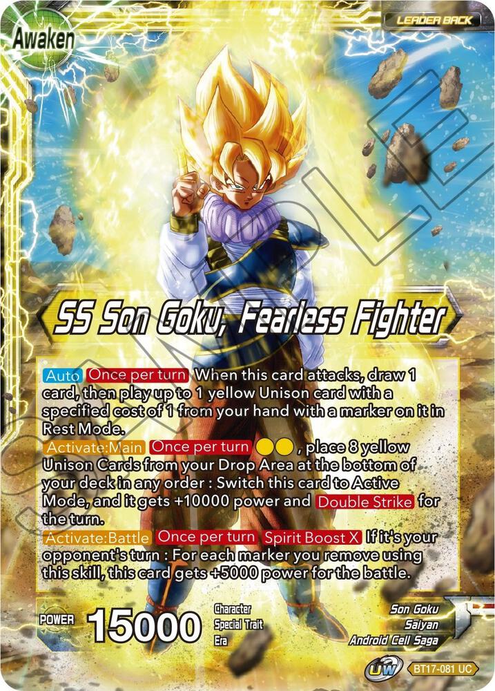 Son Goku // SS Son Goku, Fearless Fighter BT17-081 card from Ultimate Squad