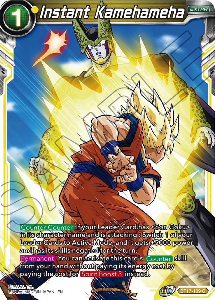 Instant Kamehameha BT17-109 card from Ultimate Squad