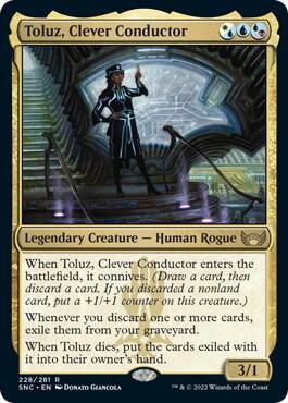 Toluz, Clever Conductor 228 card from Streets of New Capenna