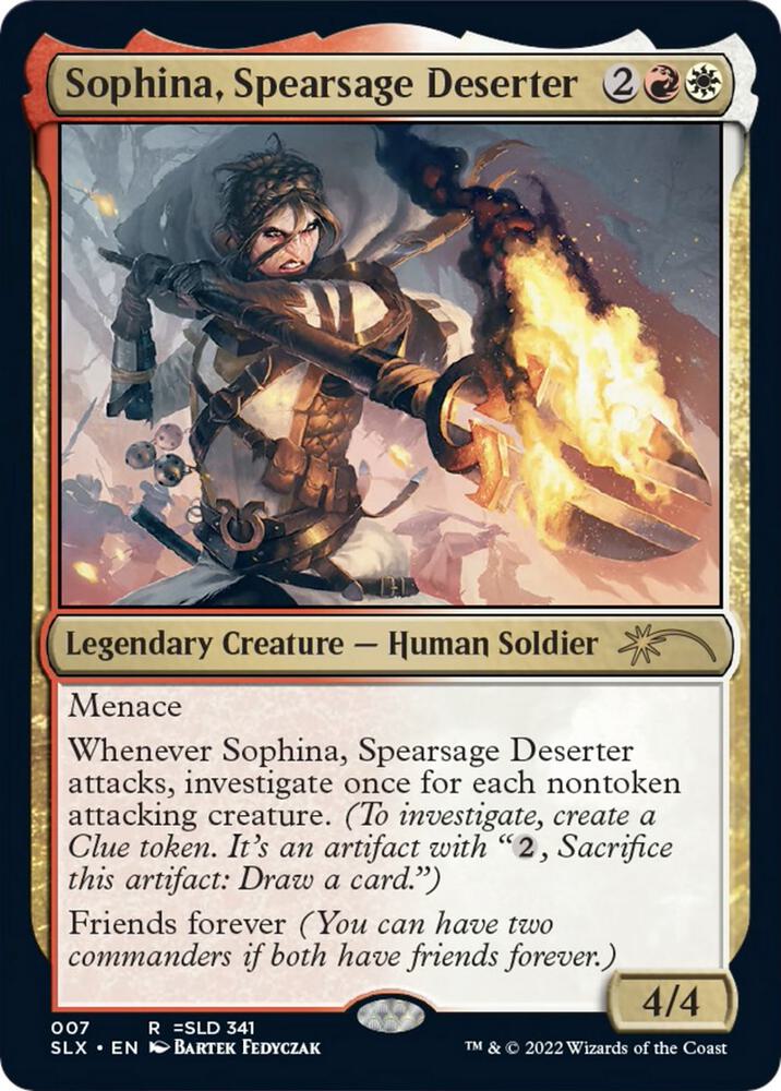Sophina, Spearsage Deserter 7 card from SLX Cards