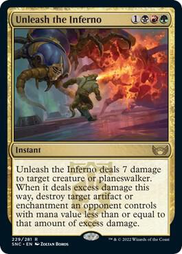 Unleash the Inferno 229 card from Streets of New Capenna