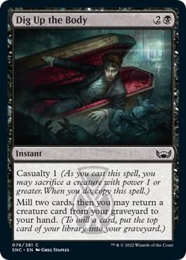 Dig Up the Body 76 card from Streets of New Capenna