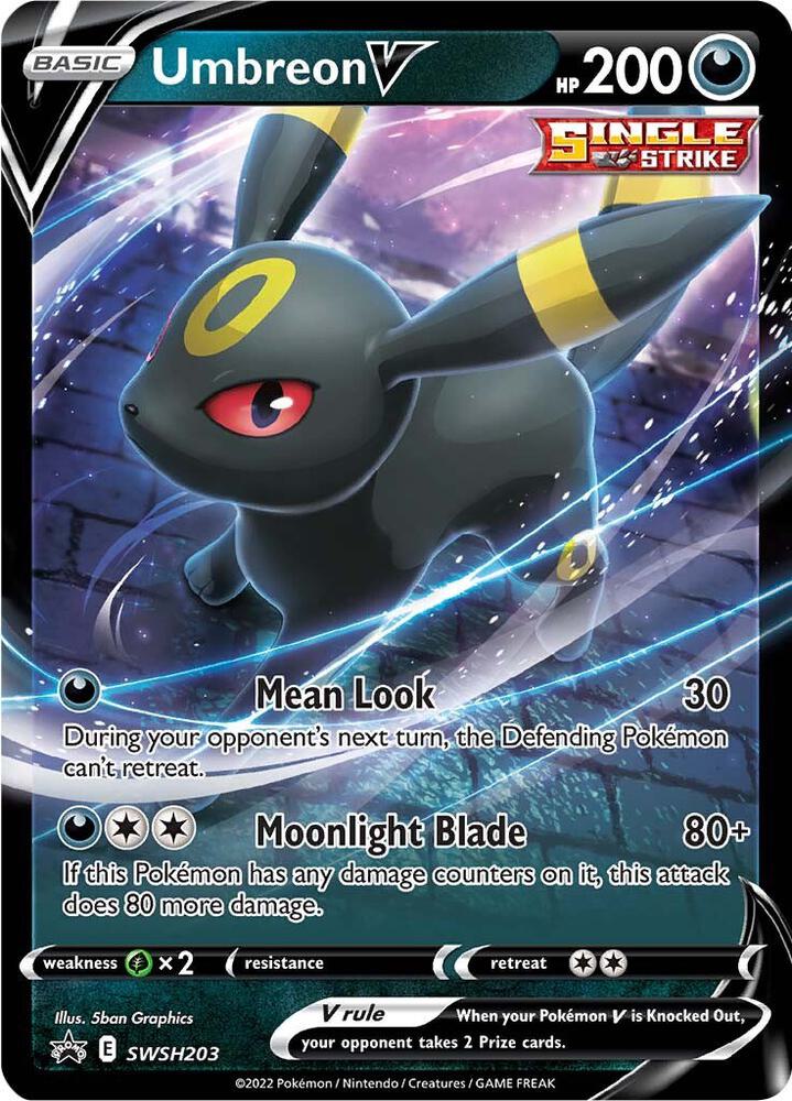 Umbreon V SWSH203 card from SWSH: Sword & Shield Promo Cards