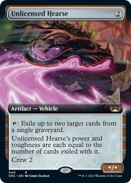 Unlicensed Hearse (Extended Art) 440 card from Streets of New Capenna