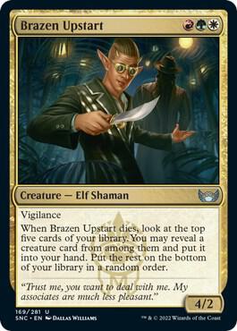 Brazen Upstart 169 card from Streets of New Capenna