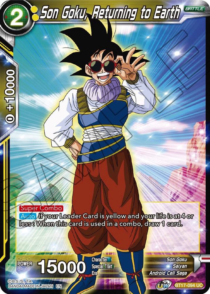 Son Goku, Returning to Earth BT17-094 card from Ultimate Squad