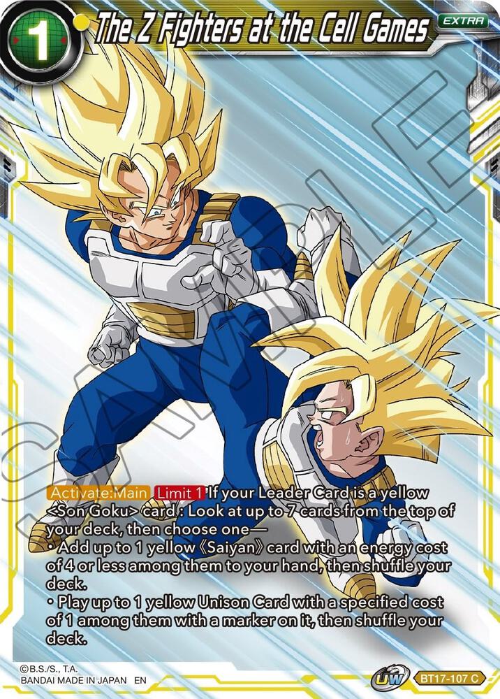 The Z Fighters at the Cell Games BT17-107 card from Ultimate Squad