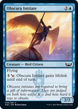 Obscura Initiate 50 card from Streets of New Capenna