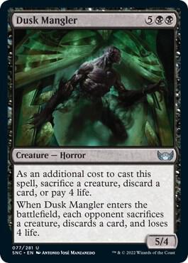 Dusk Mangler 77 card from Streets of New Capenna