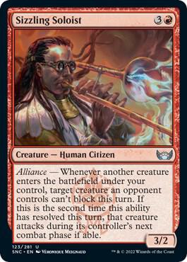 Sizzling Soloist 123 card from Streets of New Capenna