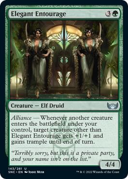 Elegant Entourage 143 card from Streets of New Capenna