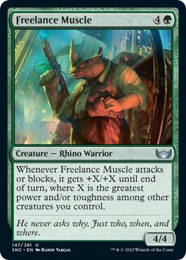 Freelance Muscle 147 card from Streets of New Capenna