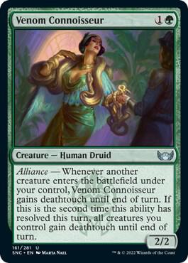Venom Connoisseur 161 card from Streets of New Capenna